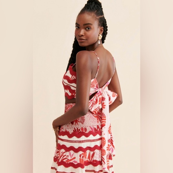 FARM Rio Tiles Printed Crop Top - Picture 3 of 12